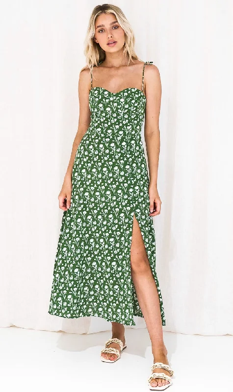 Deep Discounts Lolita Green and White Dress