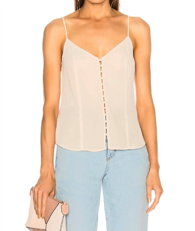 Massive Deals Emiliana Button Up Tank In Quartz