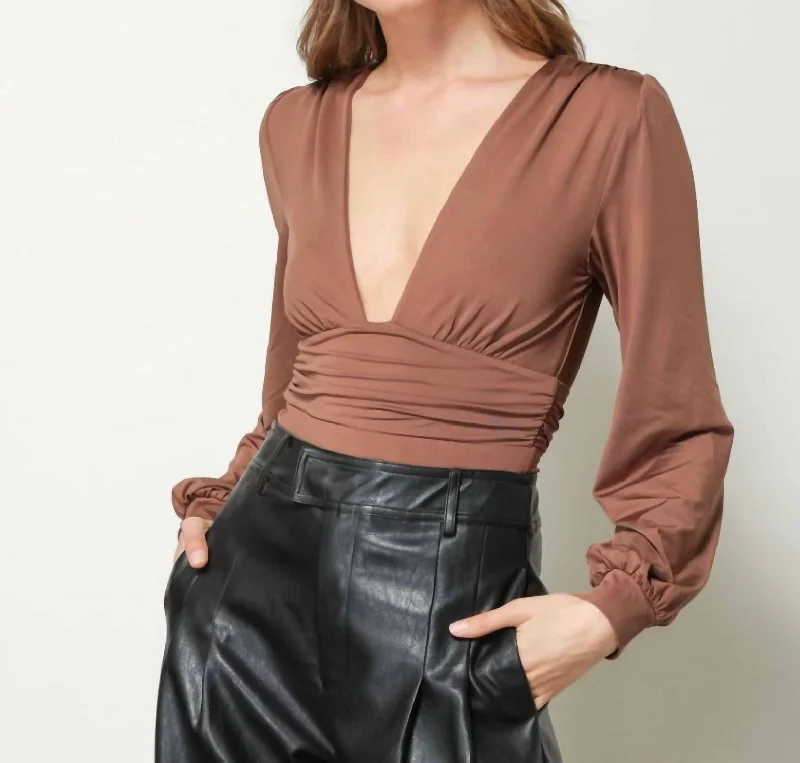 Great Bargains Good Vibes Bodysuit In Chocolate