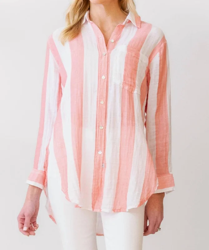 Hurry In Jaylin Shirt In Playa Stripe