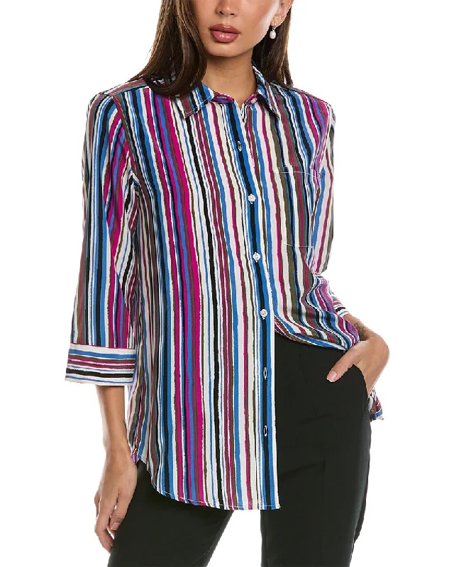 Limited Availability Jones New York Button Front Collared Shirt