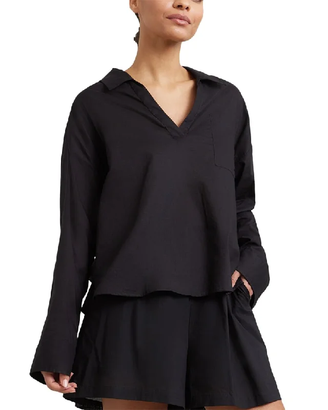 Special Price Modern Citizen Jo Collared V-Neck Shirt