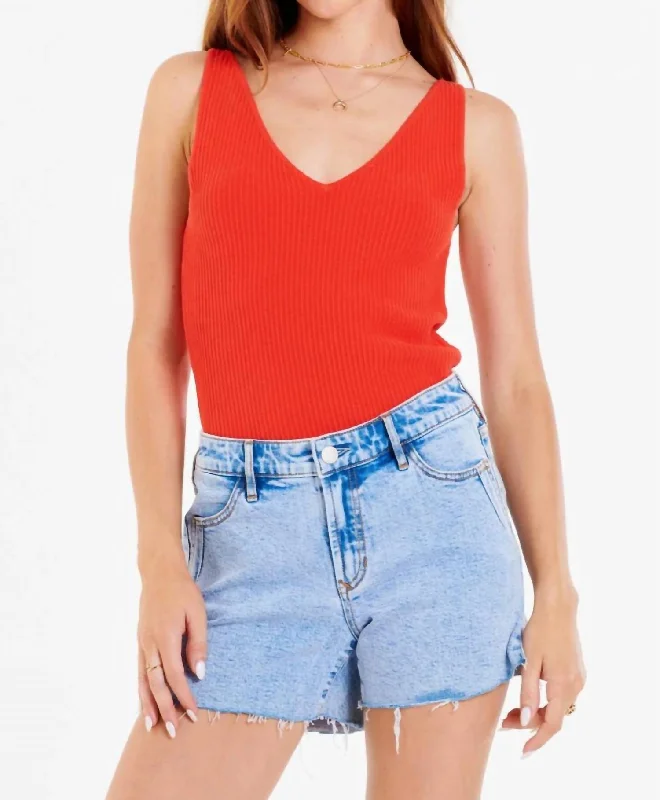 Special Savings Noa V-Neck Sweater Tank In Watermelon