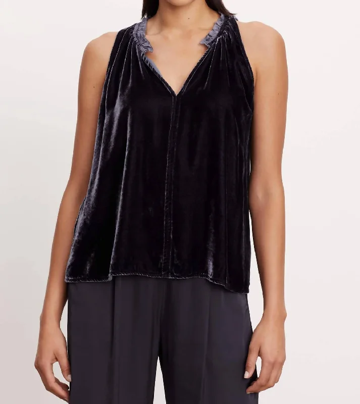 Weekend Deal Prima Tank Blouse In Navy