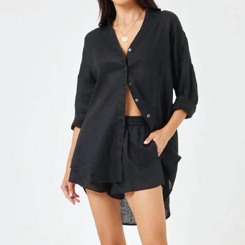 Final Clearance Rio Tunic Top In Black