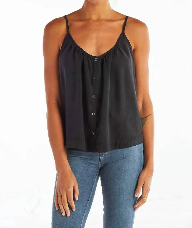 Midnight Sale Snap Front Top In Black