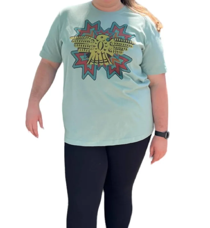 Grand Opening Sale Thunderbird Graphic Tee In Baby Blue