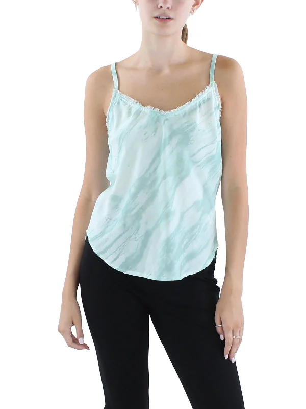 Super Deal Womens Frayed Hem Tencel Cami