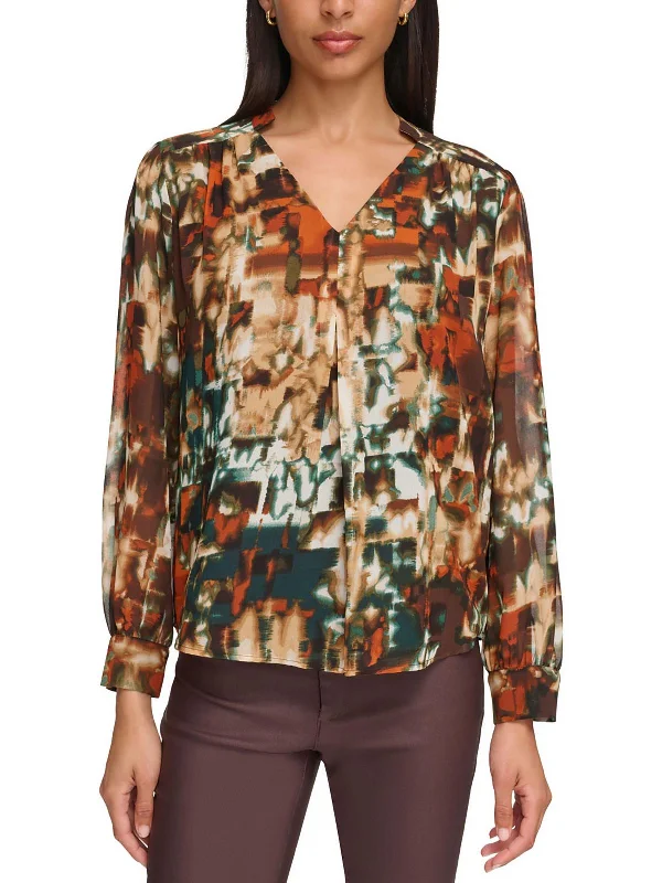 Savings Galore Womens V-neck Long Sleeves Pullover Top